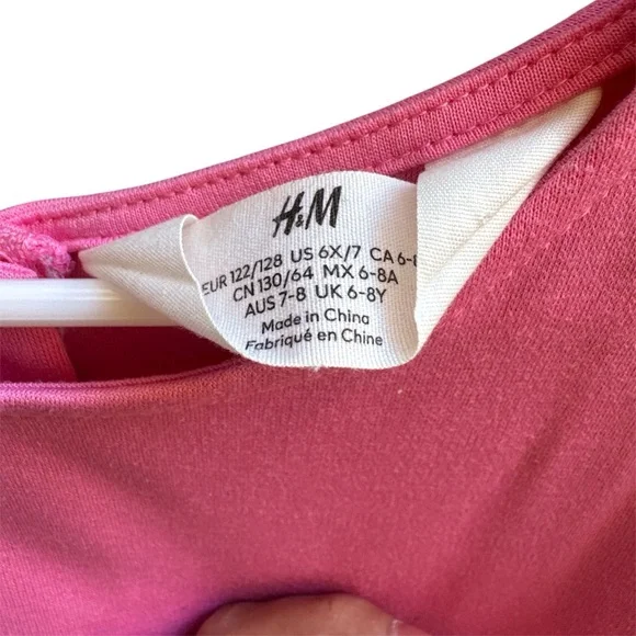 H&M Girls White & Pink Heart Dress 6X/7 | Easter, Valentine’s, Birthday Outfit - Picture 4 of 8